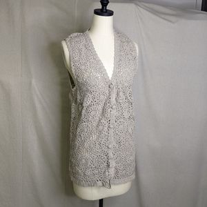 Vintage SML Sport Ltd. Silk Crochet Cardigan